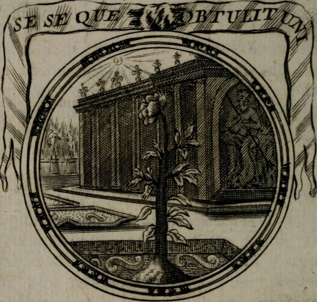 An illustration from Emblemes ou devises chretiennes : ouvrage mêlé de prose & de vers, et enrichi de figures .., 1717, leaf 263