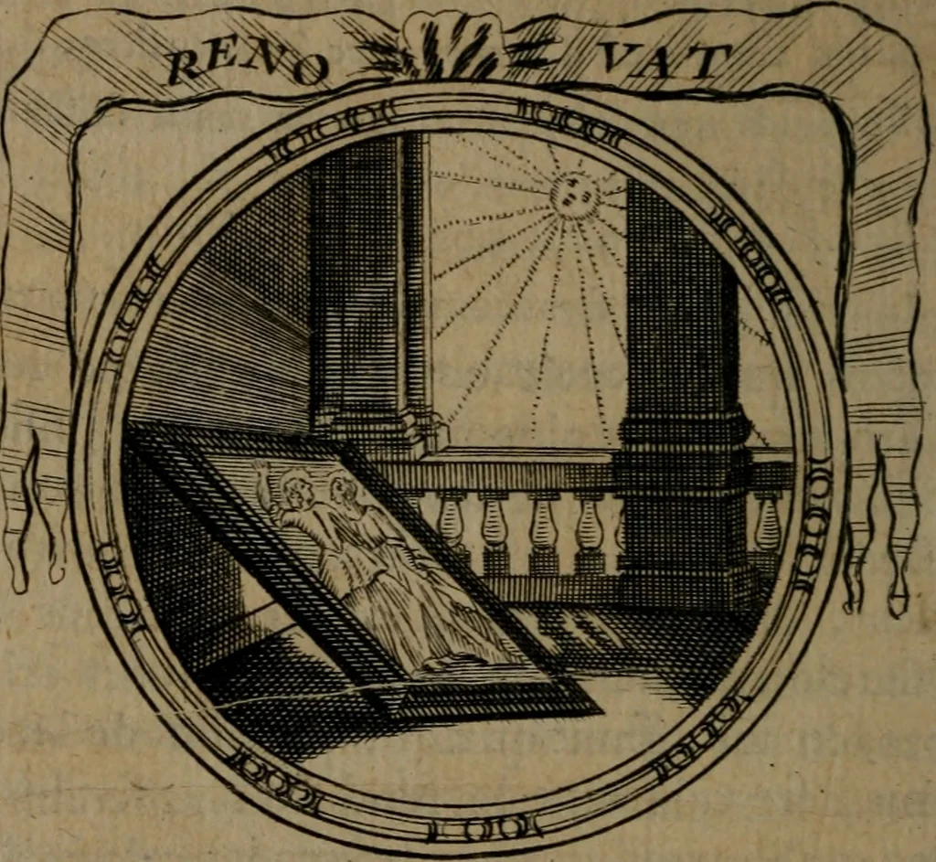 An illustration from Emblemes ou devises chretiennes : ouvrage mêlé de prose & de vers, et enrichi de figures .., 1717, leaf 29