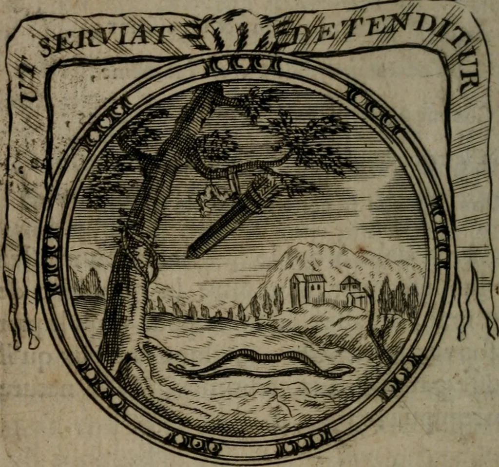 An illustration from Emblemes ou devises chretiennes : ouvrage mêlé de prose & de vers, et enrichi de figures .., 1717, leaf 299