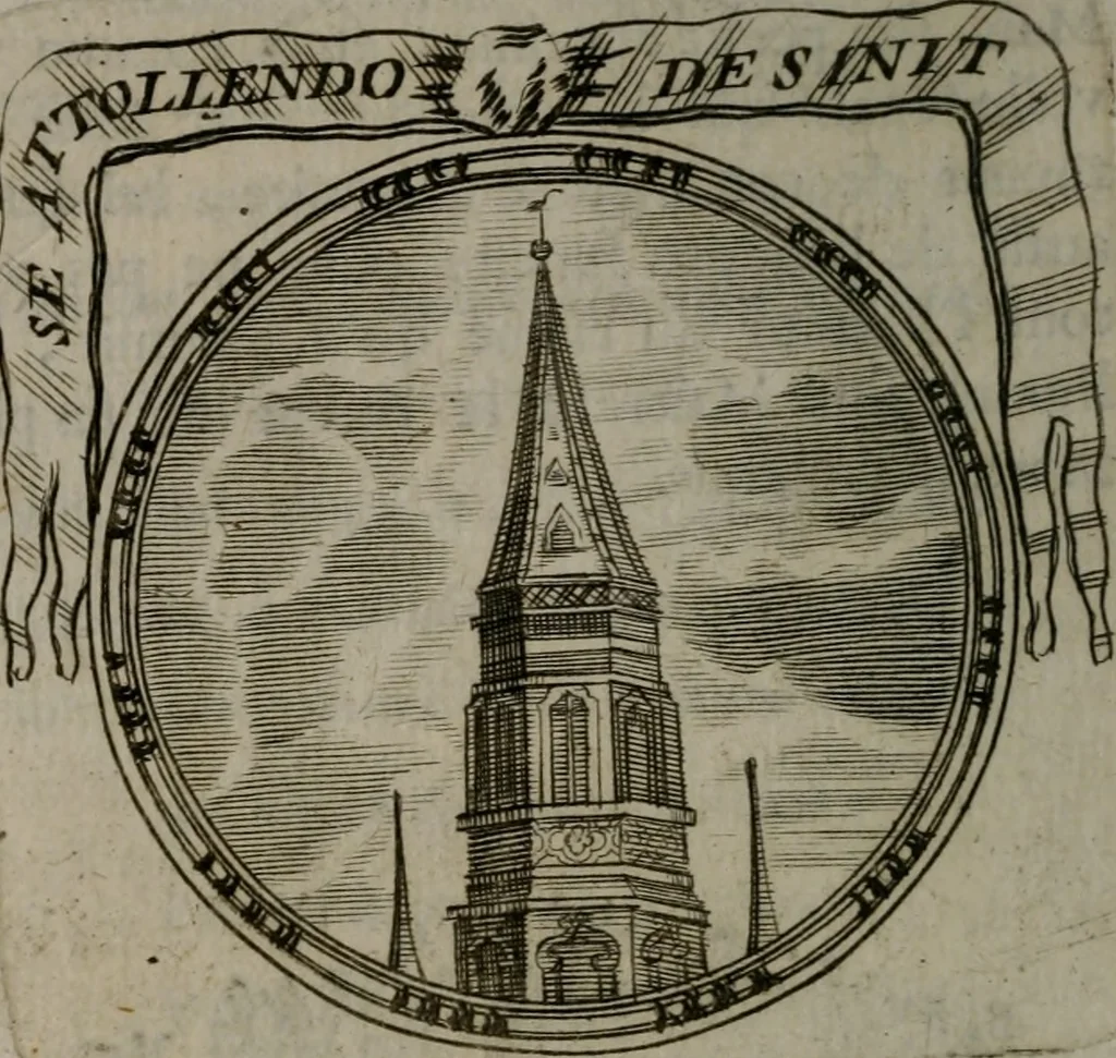 An illustration from Emblemes ou devises chretiennes : ouvrage mêlé de prose & de vers, et enrichi de figures .., 1717, leaf 323
