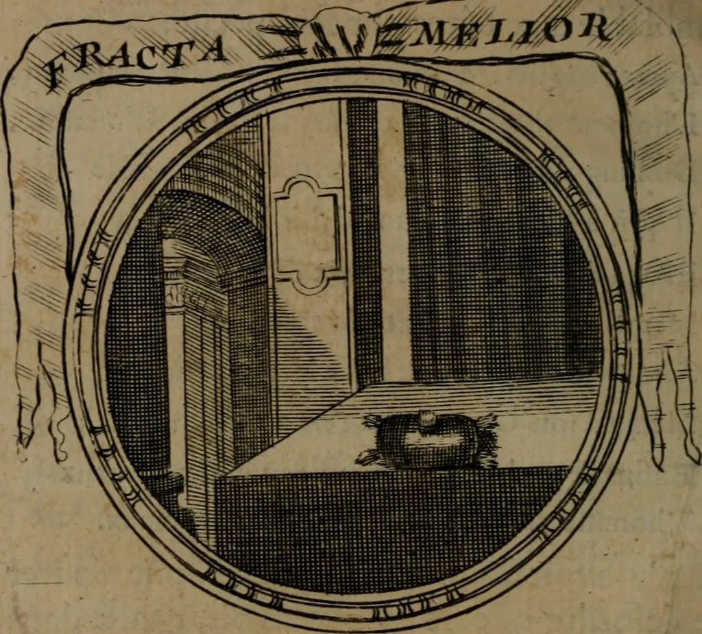 An illustration from Emblemes ou devises chretiennes : ouvrage mêlé de prose & de vers, et enrichi de figures .., 1717, leaf 33