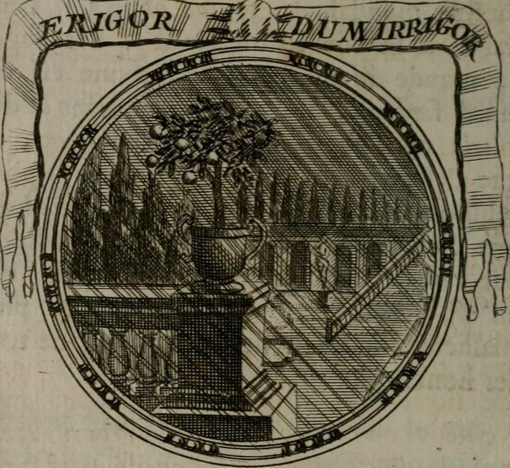 An illustration from Emblemes ou devises chretiennes : ouvrage mêlé de prose & de vers, et enrichi de figures .., 1717, leaf 363