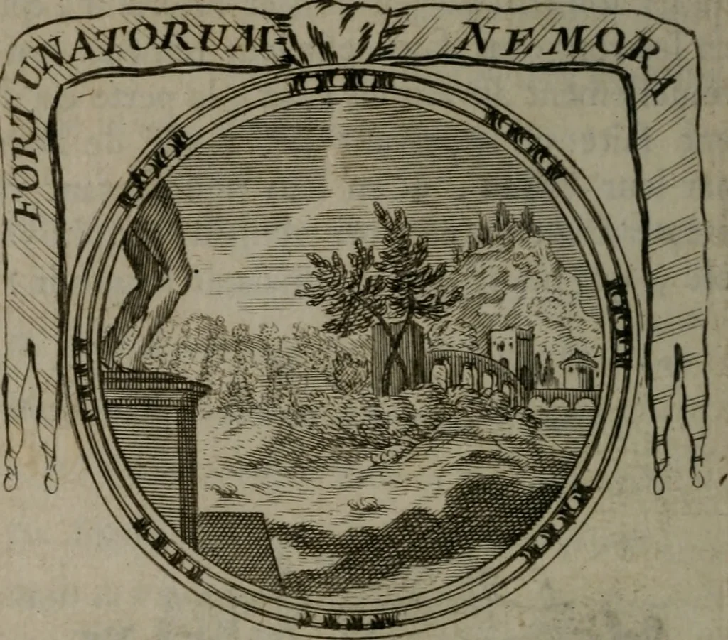 An illustration from Emblemes ou devises chretiennes : ouvrage mêlé de prose & de vers, et enrichi de figures .., 1717, leaf 411