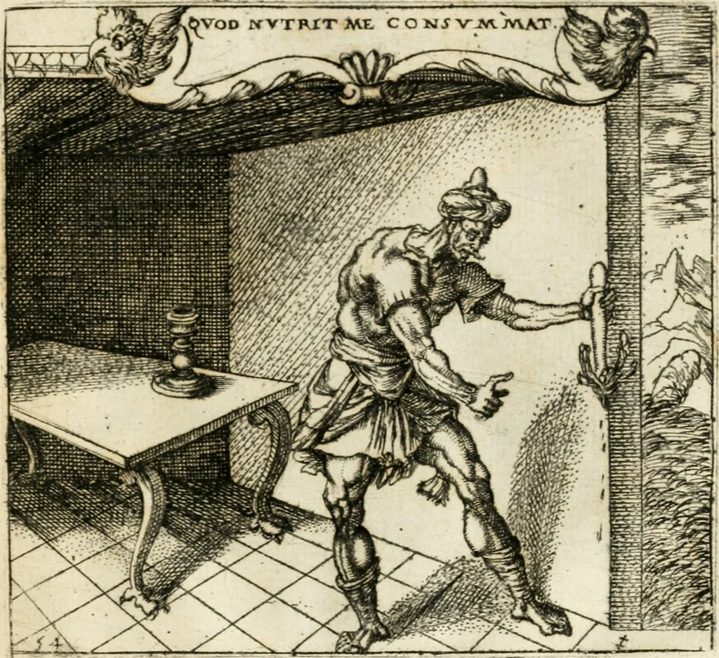 An illustration from Emblemes, ov, Devises chrestiennes, 1571, leaf 126