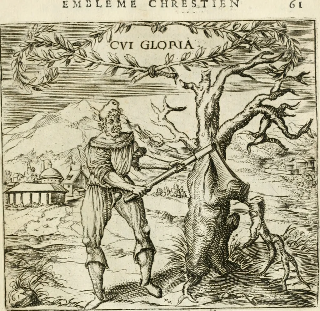 An illustration from Emblemes, ov, Devises chrestiennes, 1571, leaf 140