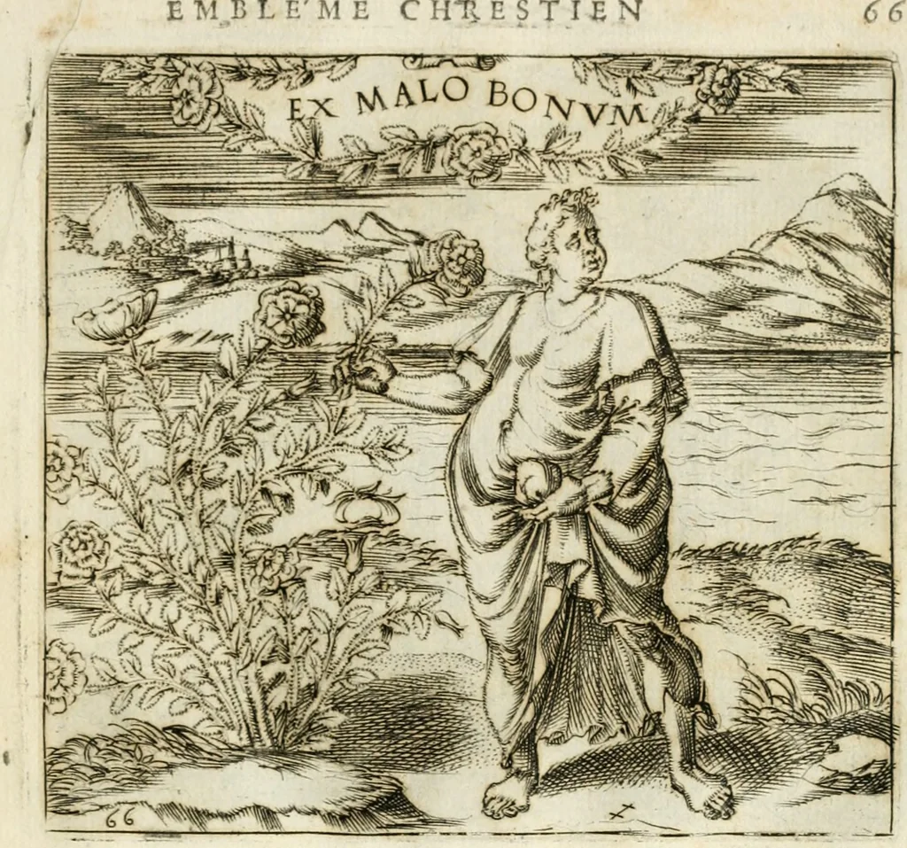 An illustration from Emblemes, ov, Devises chrestiennes, 1571, leaf 150