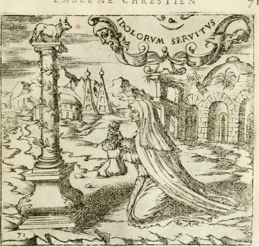An illustration from Emblemes, ov, Devises chrestiennes, 1571, leaf 156