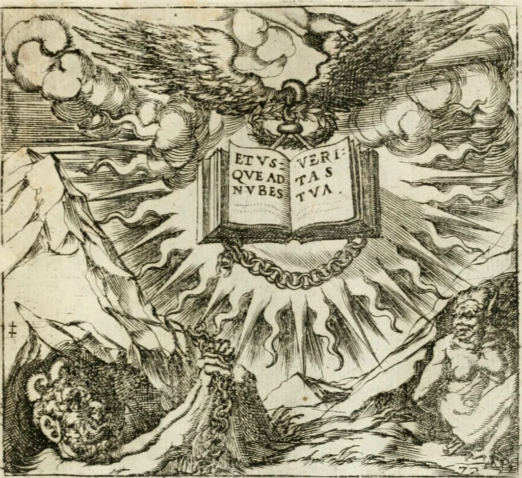 An illustration from Emblemes, ov, Devises chrestiennes, 1571, leaf 158