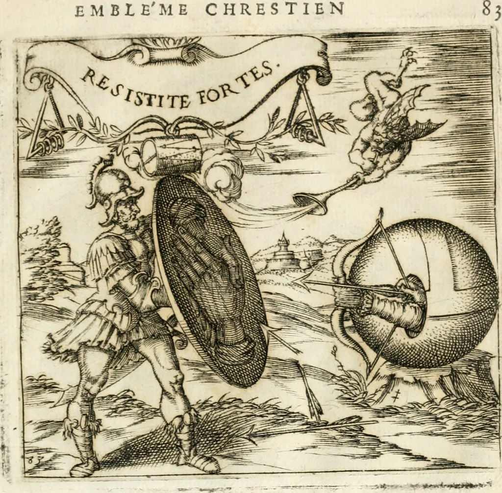 An illustration from Emblemes, ov, Devises chrestiennes, 1571, leaf 176