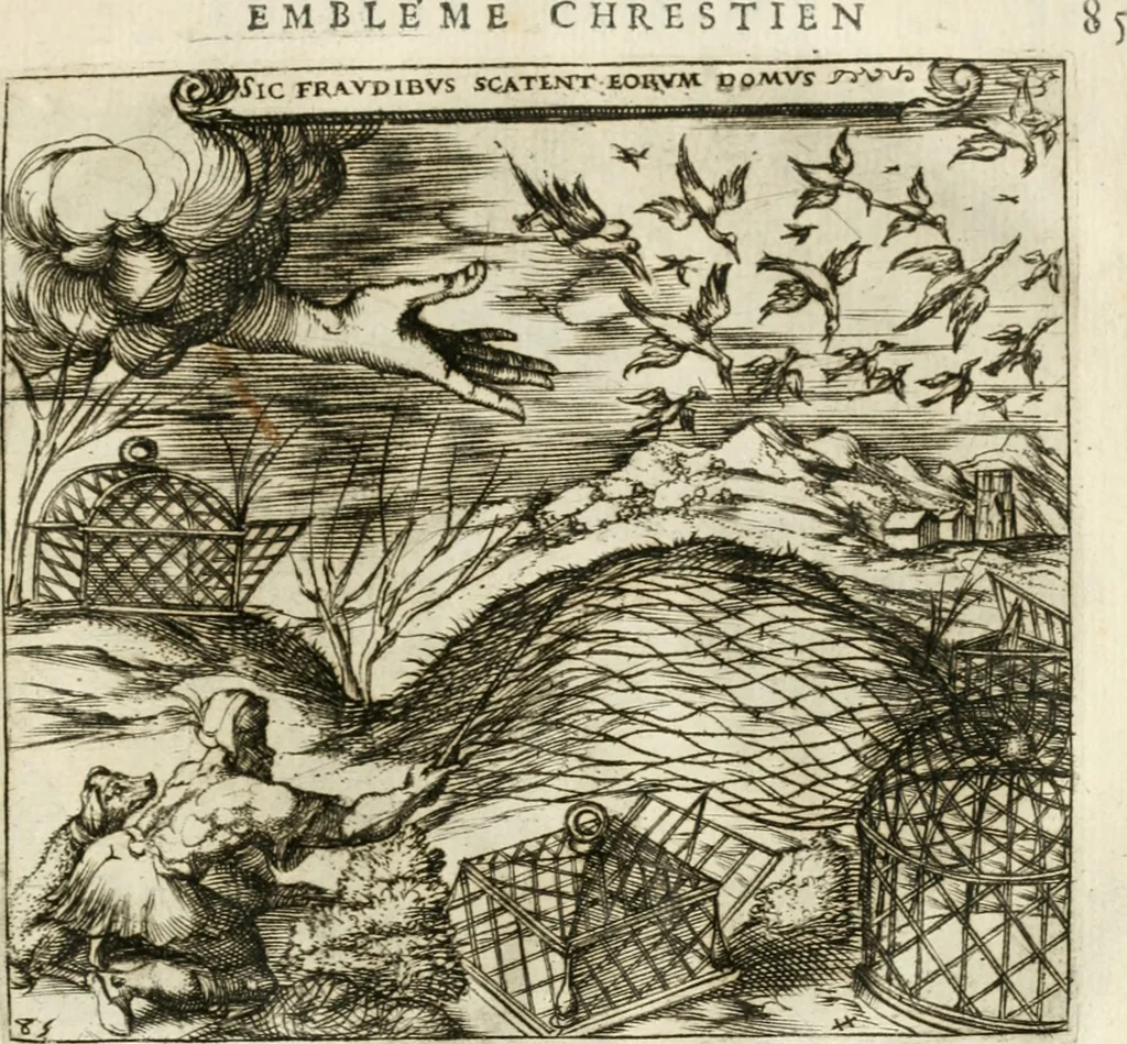 An illustration from Emblemes, ov, Devises chrestiennes, 1571, leaf 180