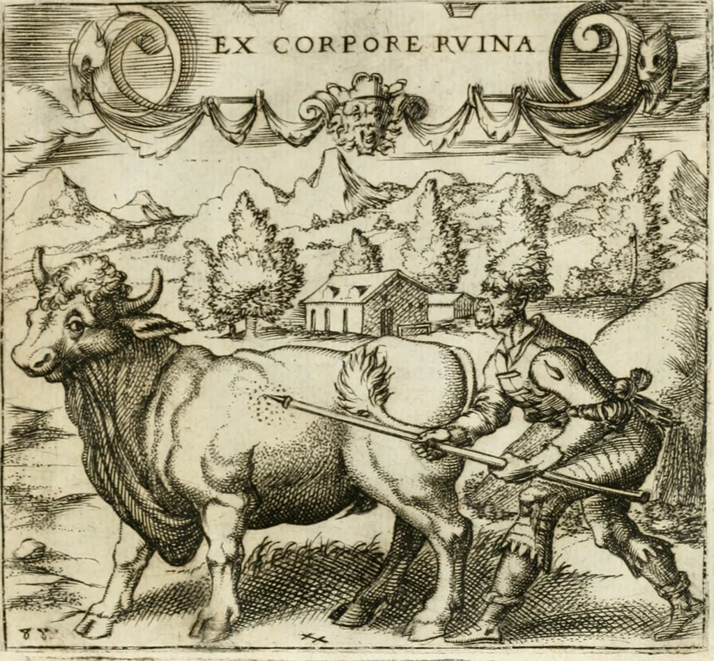 An illustration from Emblemes, ov, Devises chrestiennes, 1571, leaf 186