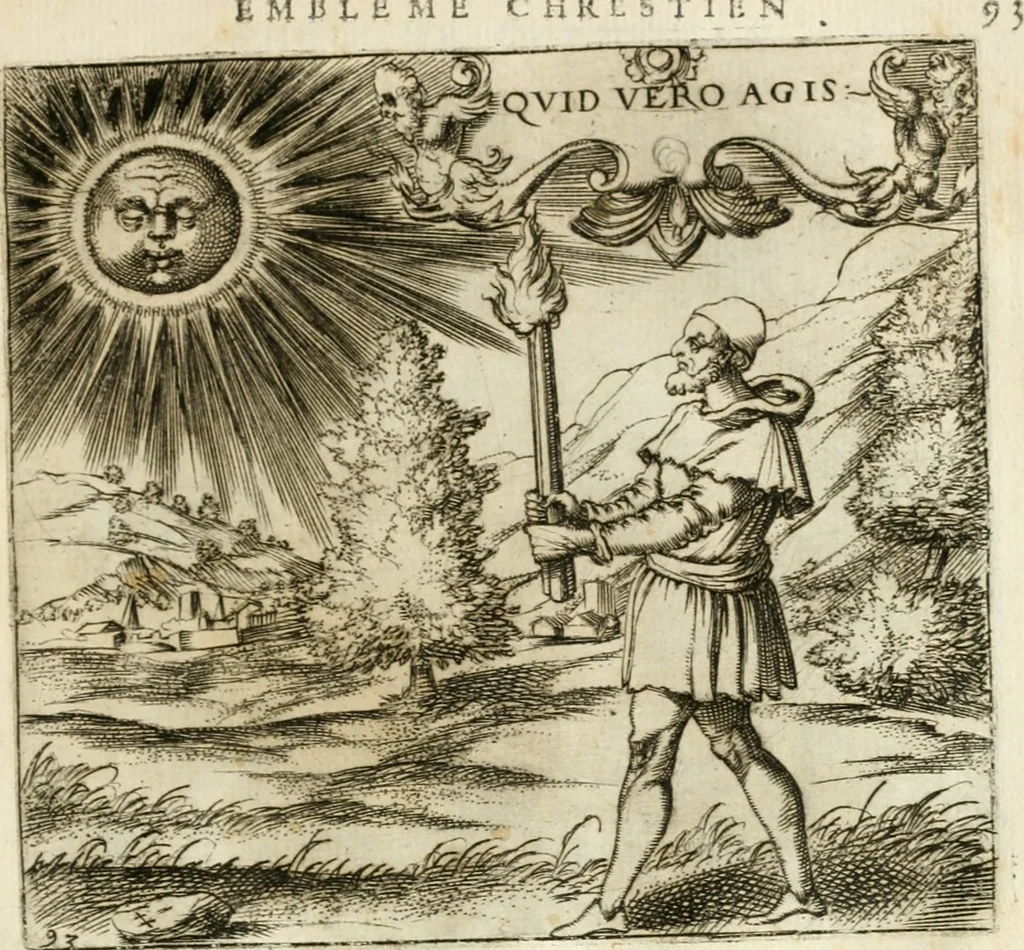 An illustration from Emblemes, ov, Devises chrestiennes, 1571, leaf 196