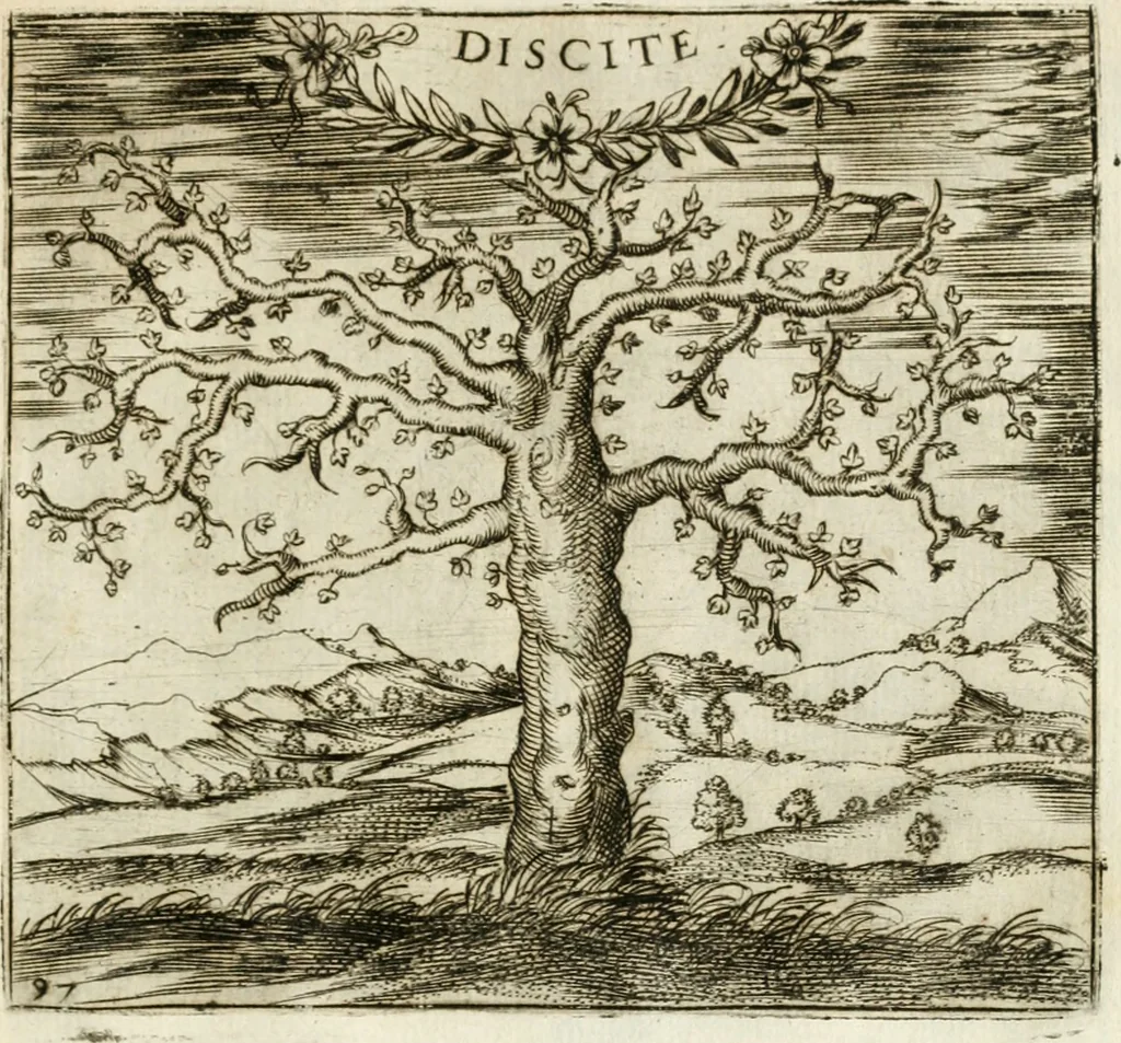 An illustration from Emblemes, ov, Devises chrestiennes, 1571, leaf 204