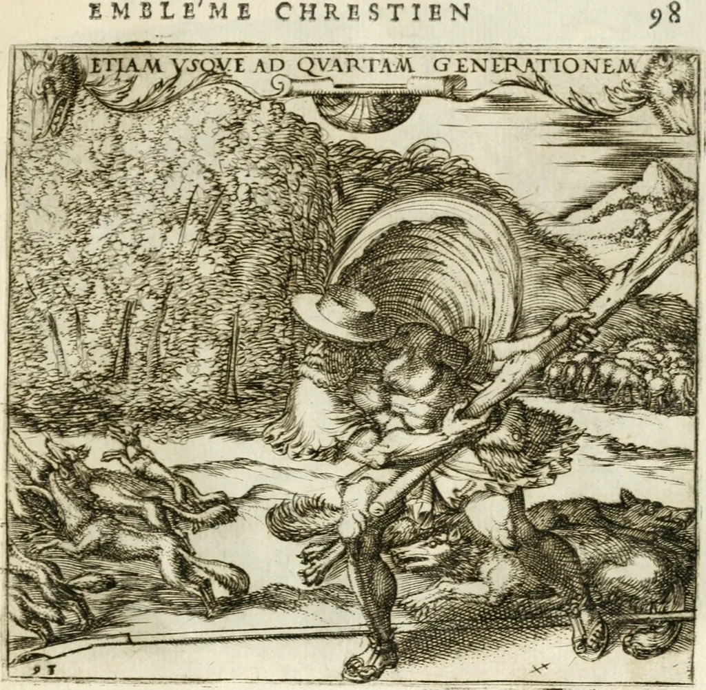 An illustration from Emblemes, ov, Devises chrestiennes, 1571, leaf 206