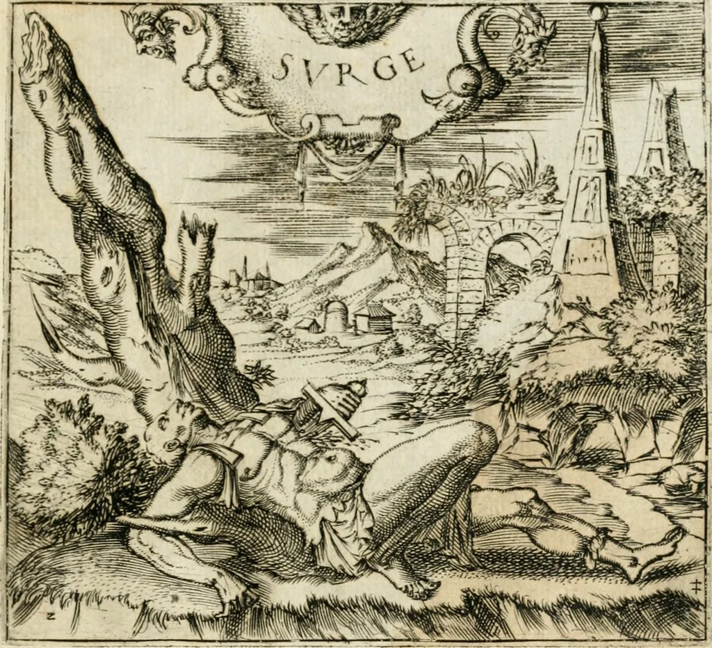 An illustration from Emblemes, ov, Devises chrestiennes, 1571, leaf 22