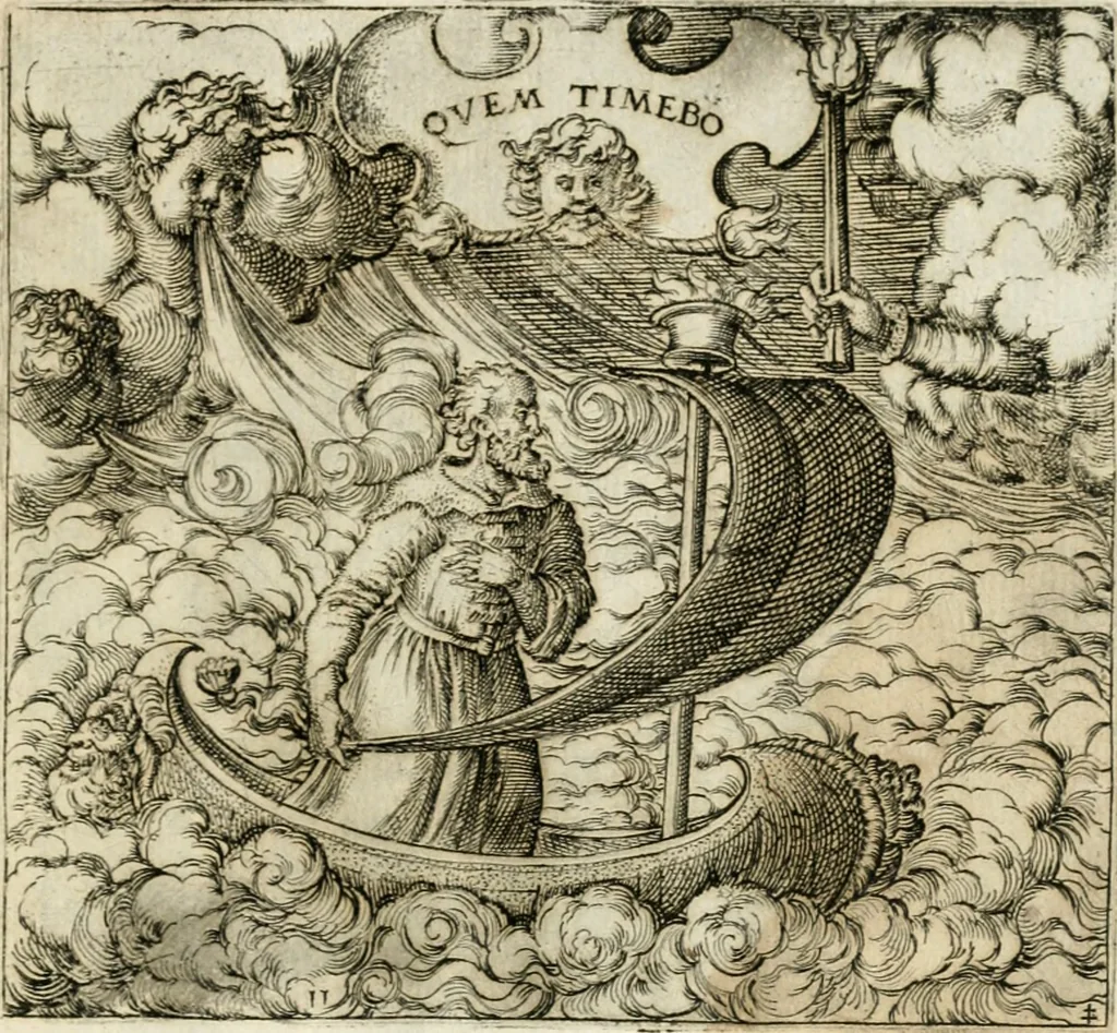 An illustration from Emblemes, ov, Devises chrestiennes, 1571, leaf 40