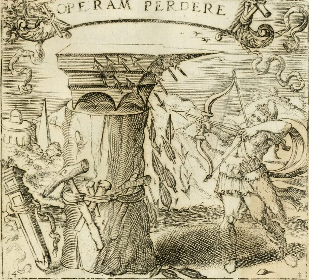 An illustration from Emblemes, ov, Devises chrestiennes, 1571, leaf 46