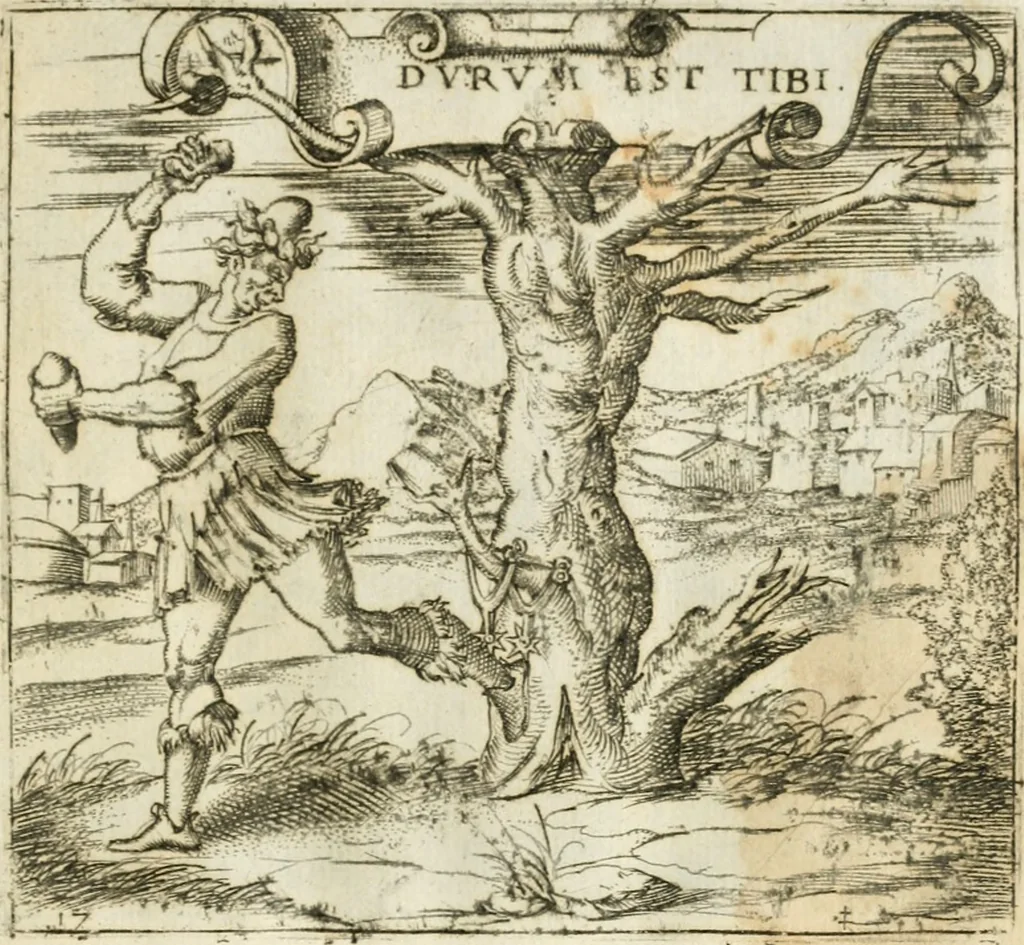 An illustration from Emblemes, ov, Devises chrestiennes, 1571, leaf 52