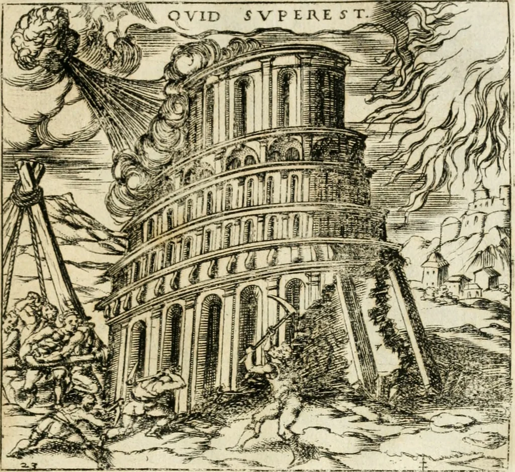 An illustration from Emblemes, ov, Devises chrestiennes, 1571, leaf 64