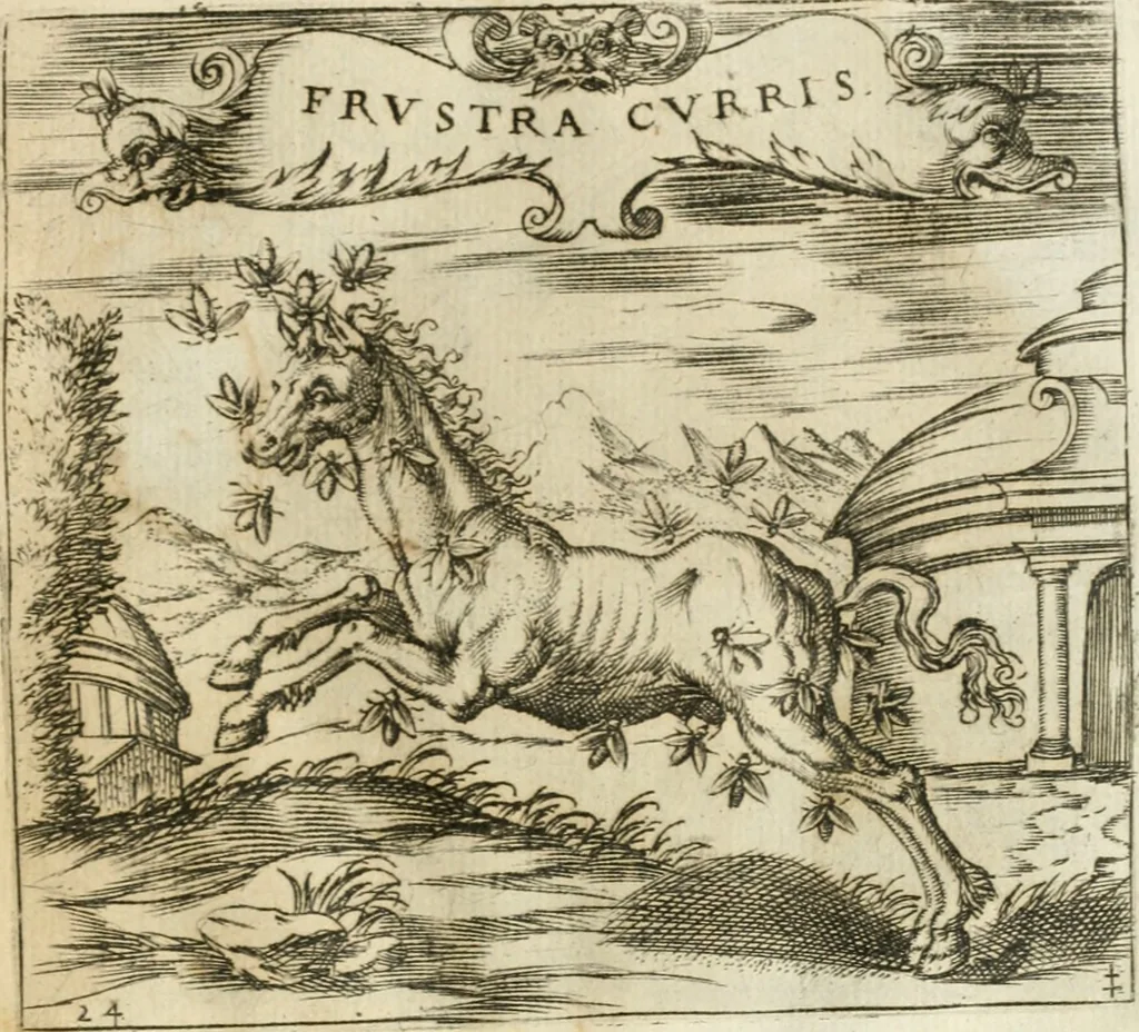 An illustration from Emblemes, ov, Devises chrestiennes, 1571, leaf 66