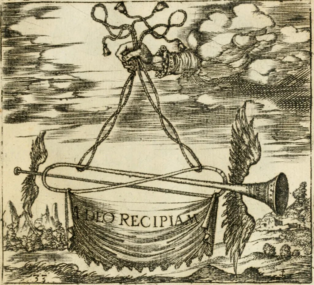An illustration from Emblemes, ov, Devises chrestiennes, 1571, leaf 84