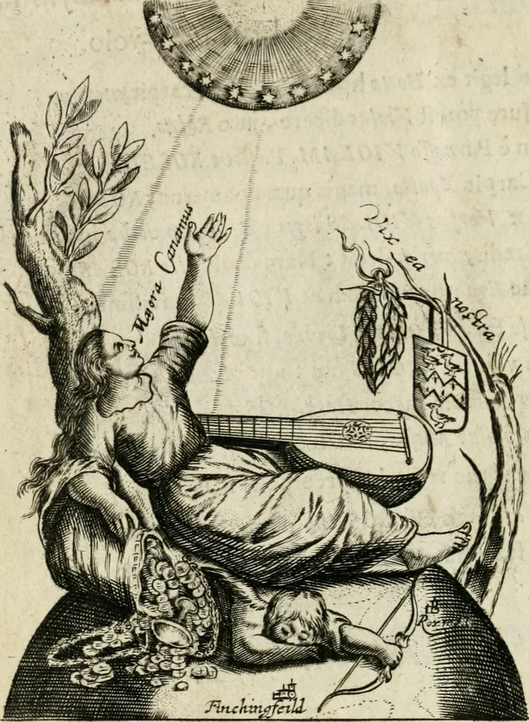 An illustration from Emblemes, 1658, leaf 13