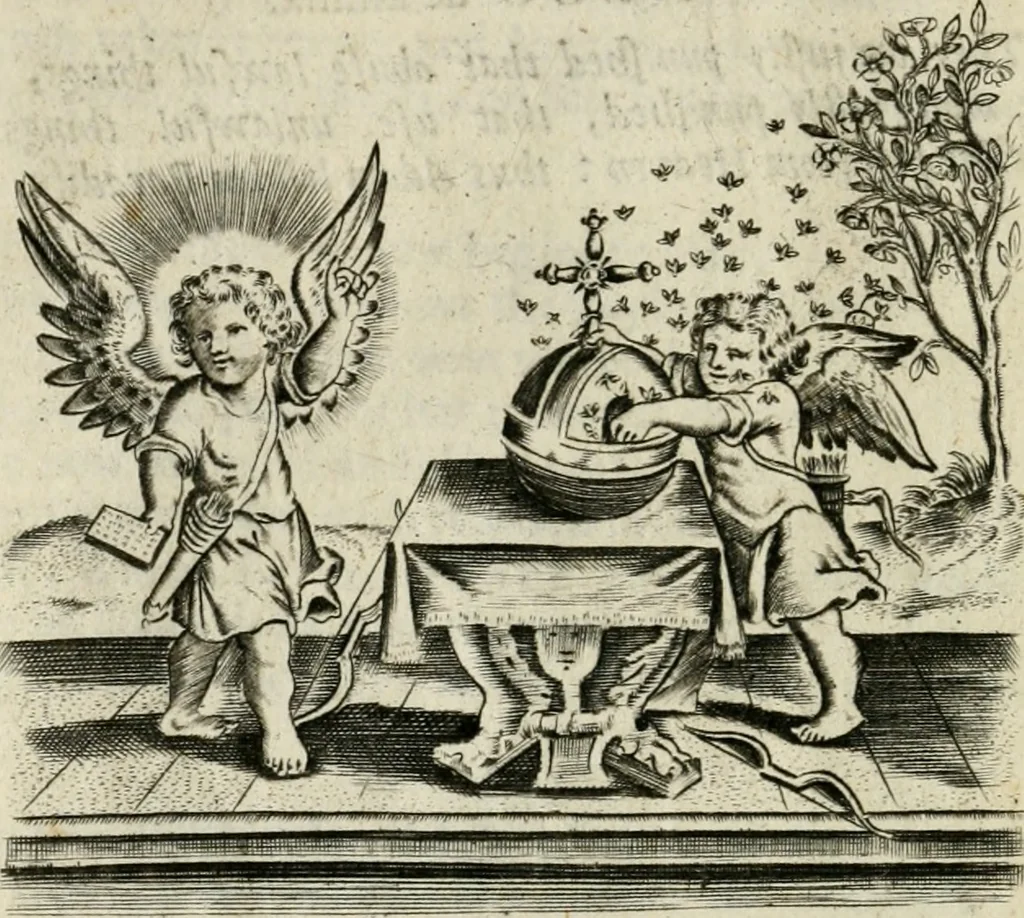 An illustration from Emblemes, 1658, leaf 25