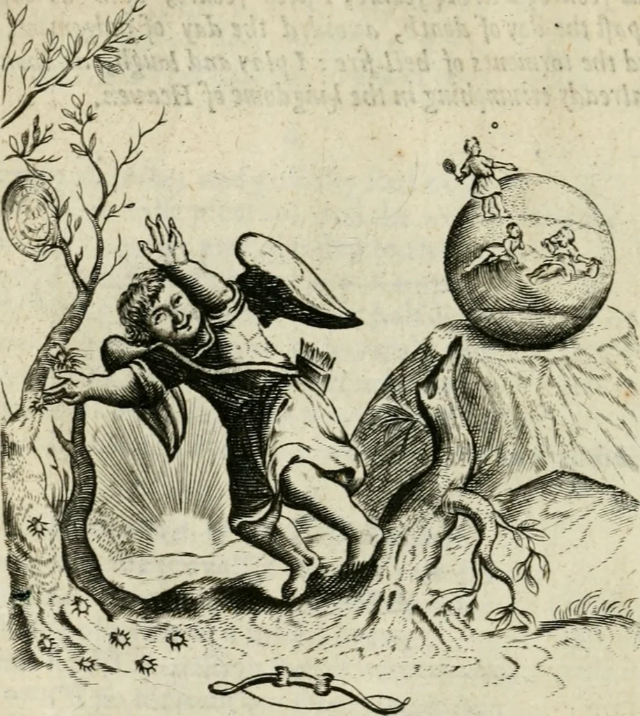 An illustration from Emblemes, 1658, leaf 45