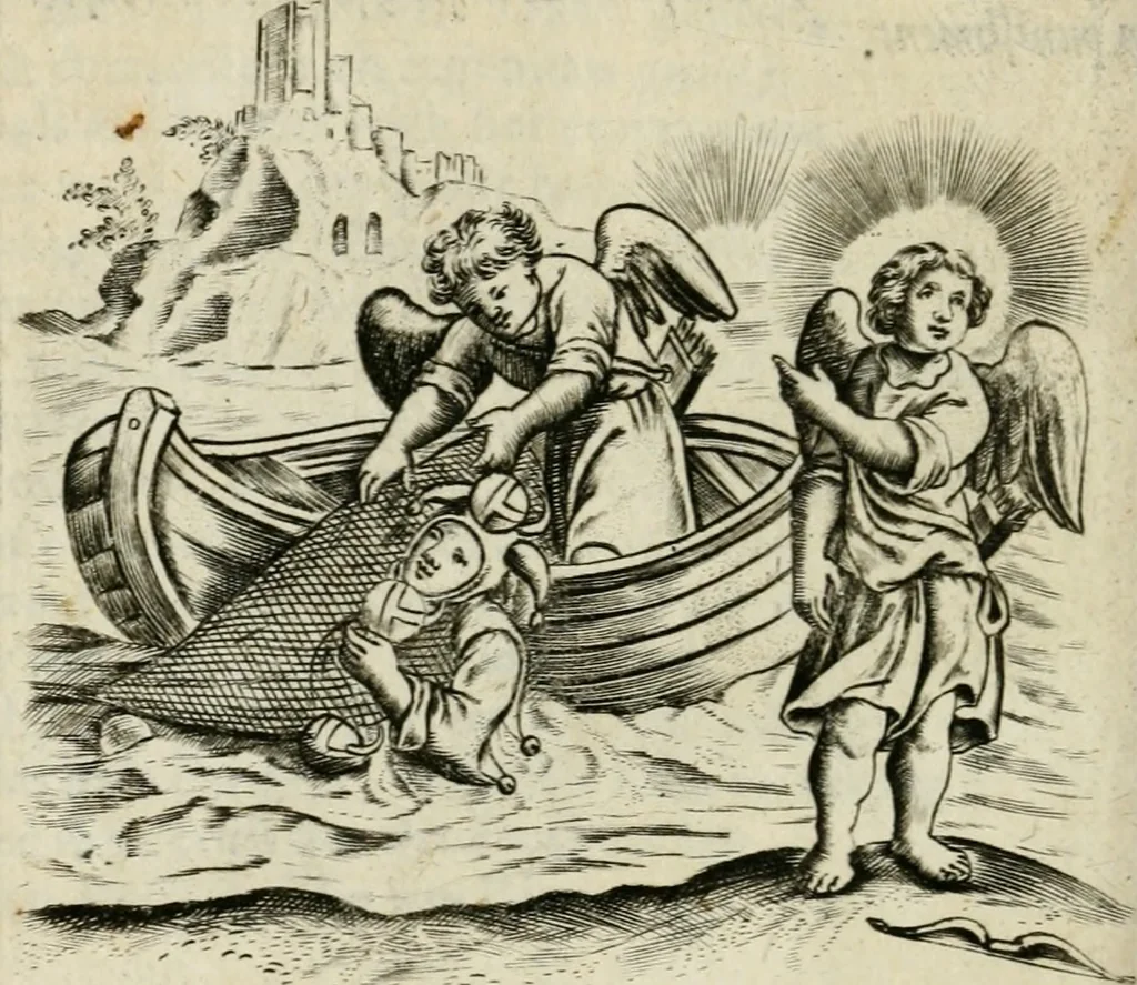 An illustration from Emblemes, 1658, leaf 85