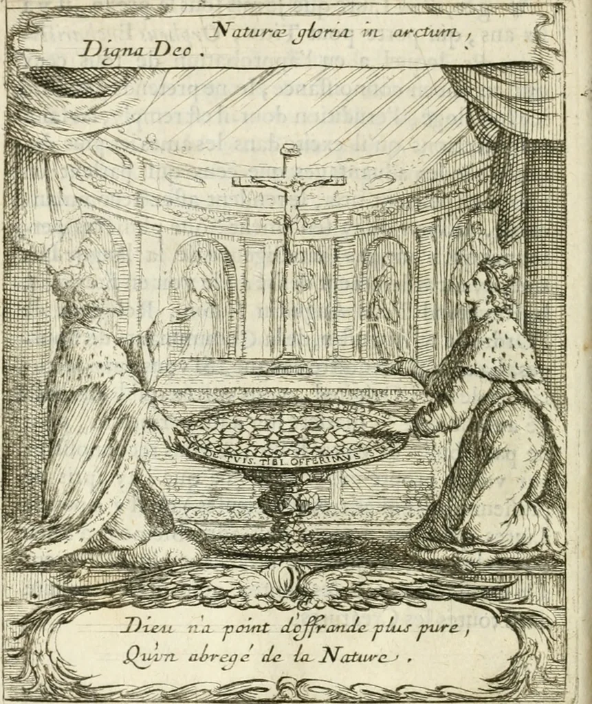 An illustration from Emblemes sacrez sur le tres-saint et tres-adorable sacrement de l'eucharistie, 1667, leaf 13