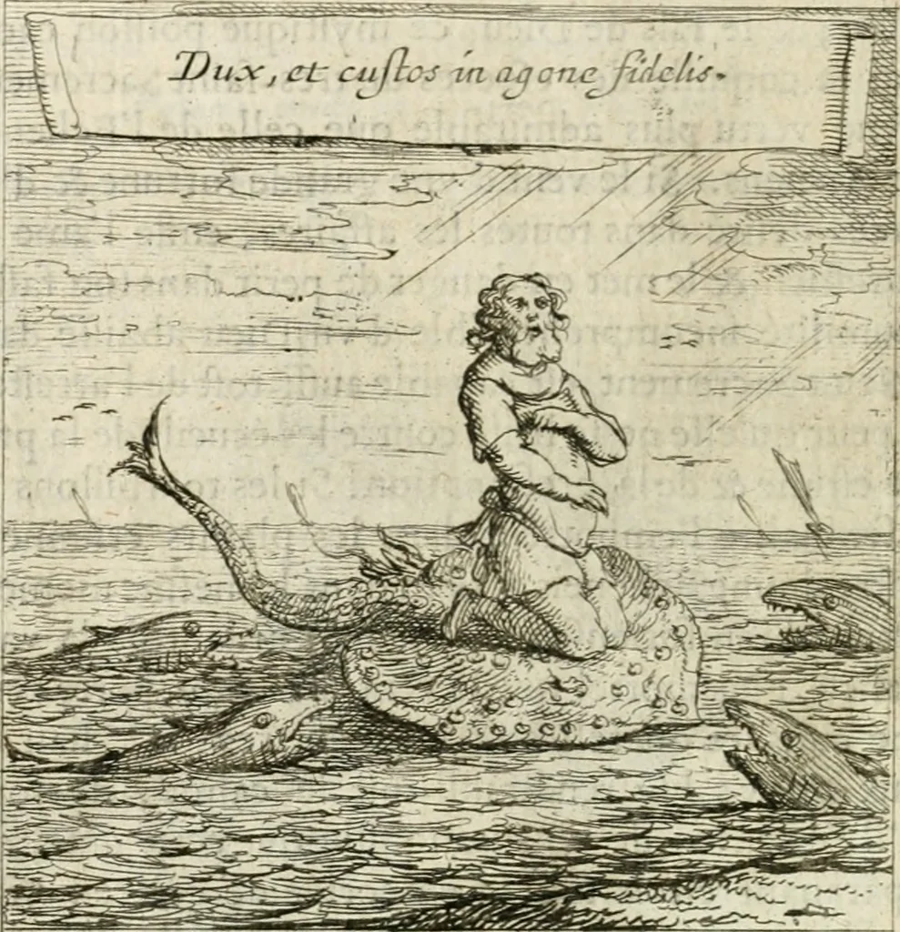 An illustration from Emblemes sacrez sur le tres-saint et tres-adorable sacrement de l'eucharistie, 1667, leaf 155