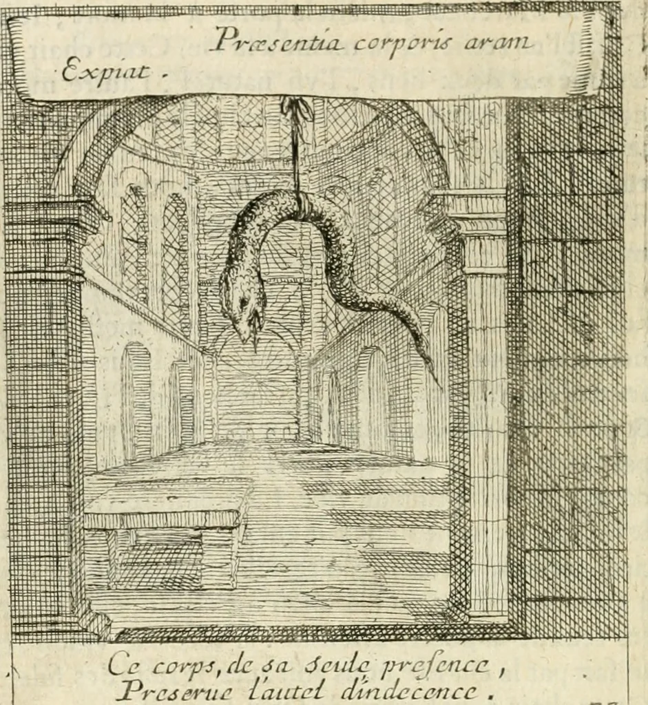 An illustration from Emblemes sacrez sur le tres-saint et tres-adorable sacrement de l'eucharistie, 1667, leaf 163