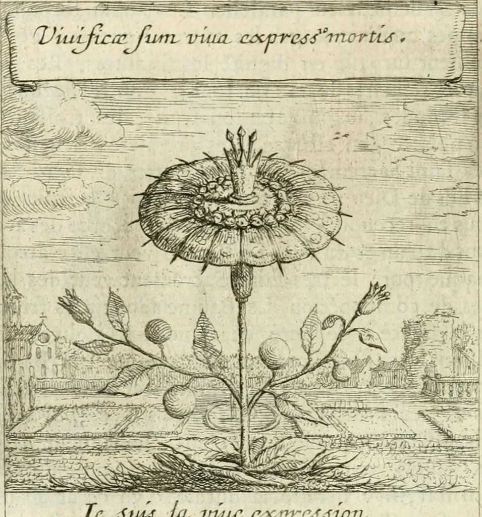 An illustration from Emblemes sacrez sur le tres-saint et tres-adorable sacrement de l'eucharistie, 1667, leaf 199