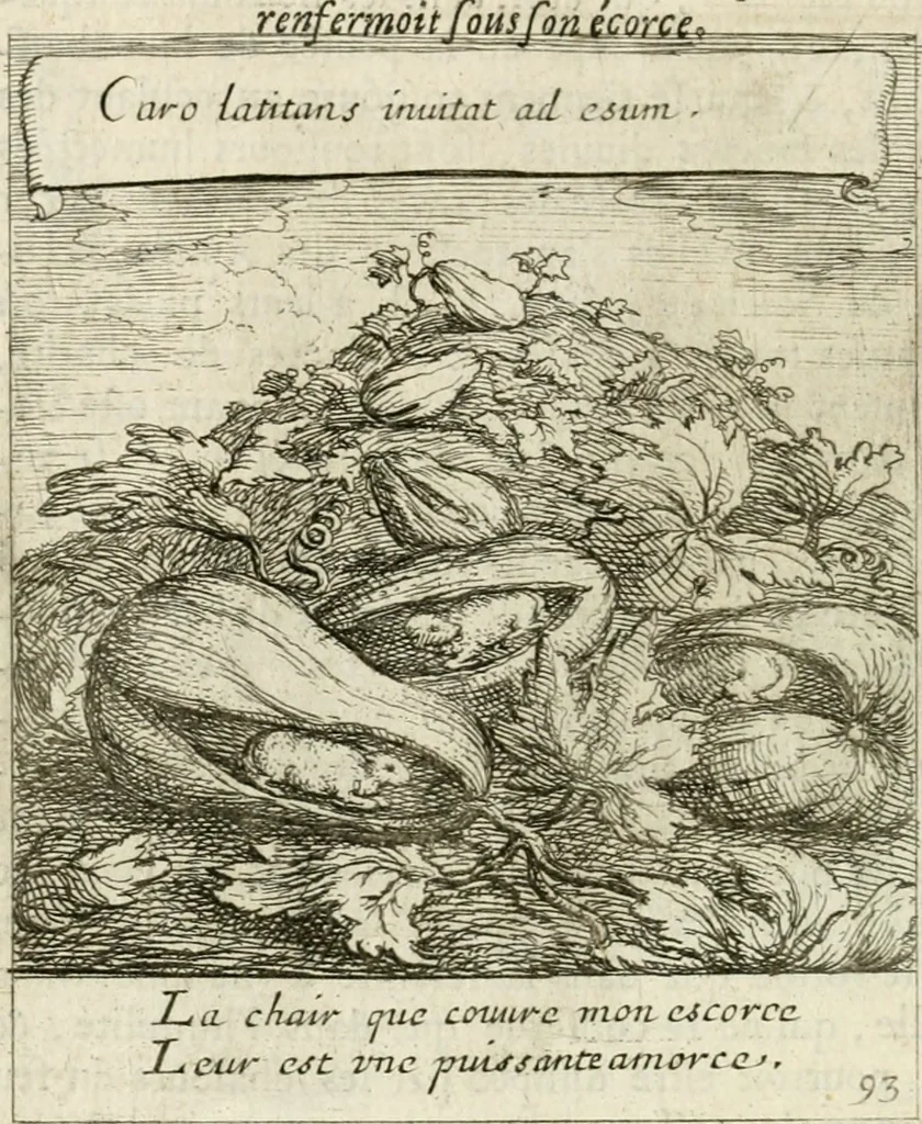 An illustration from Emblemes sacrez sur le tres-saint et tres-adorable sacrement de l'eucharistie, 1667, leaf 203