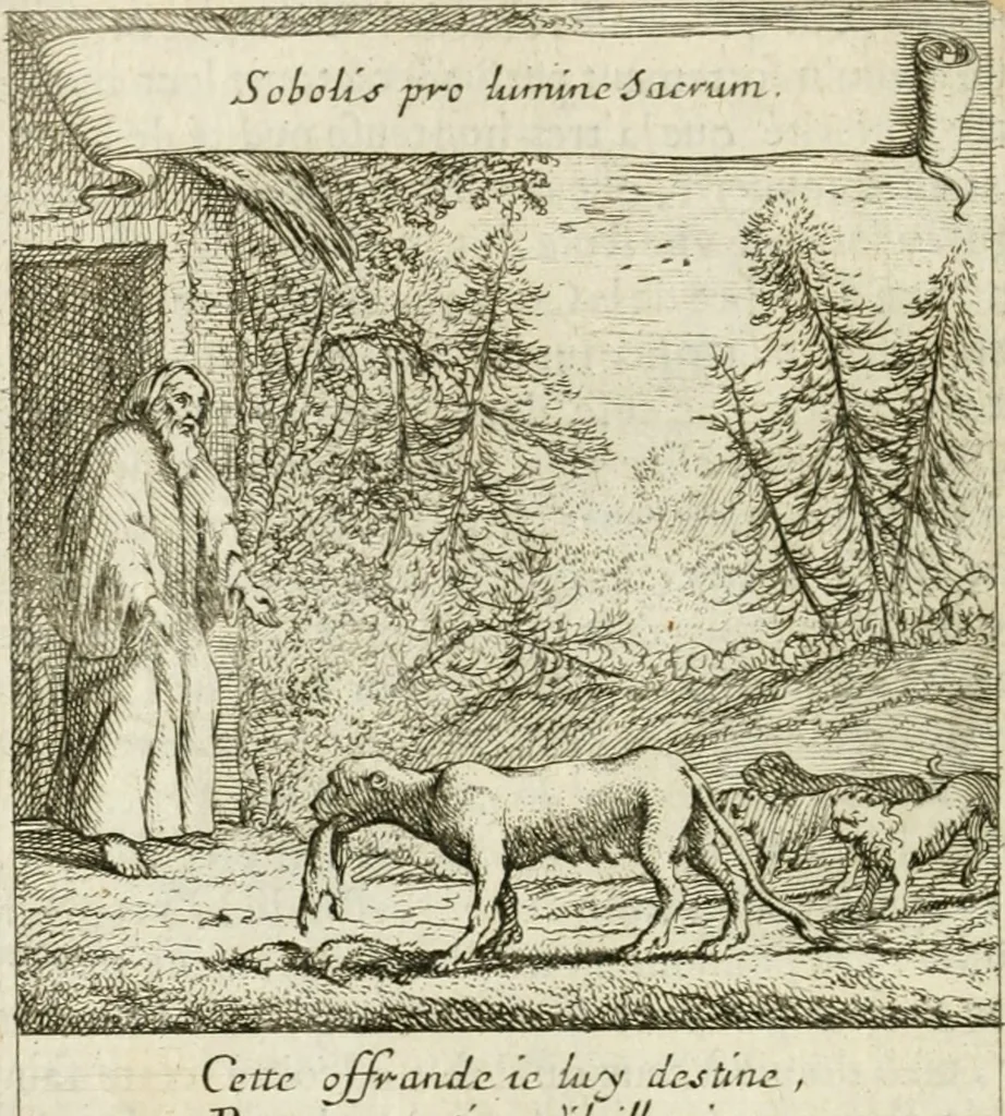 An illustration from Emblemes sacrez sur le tres-saint et tres-adorable sacrement de l'eucharistie, 1667, leaf 27