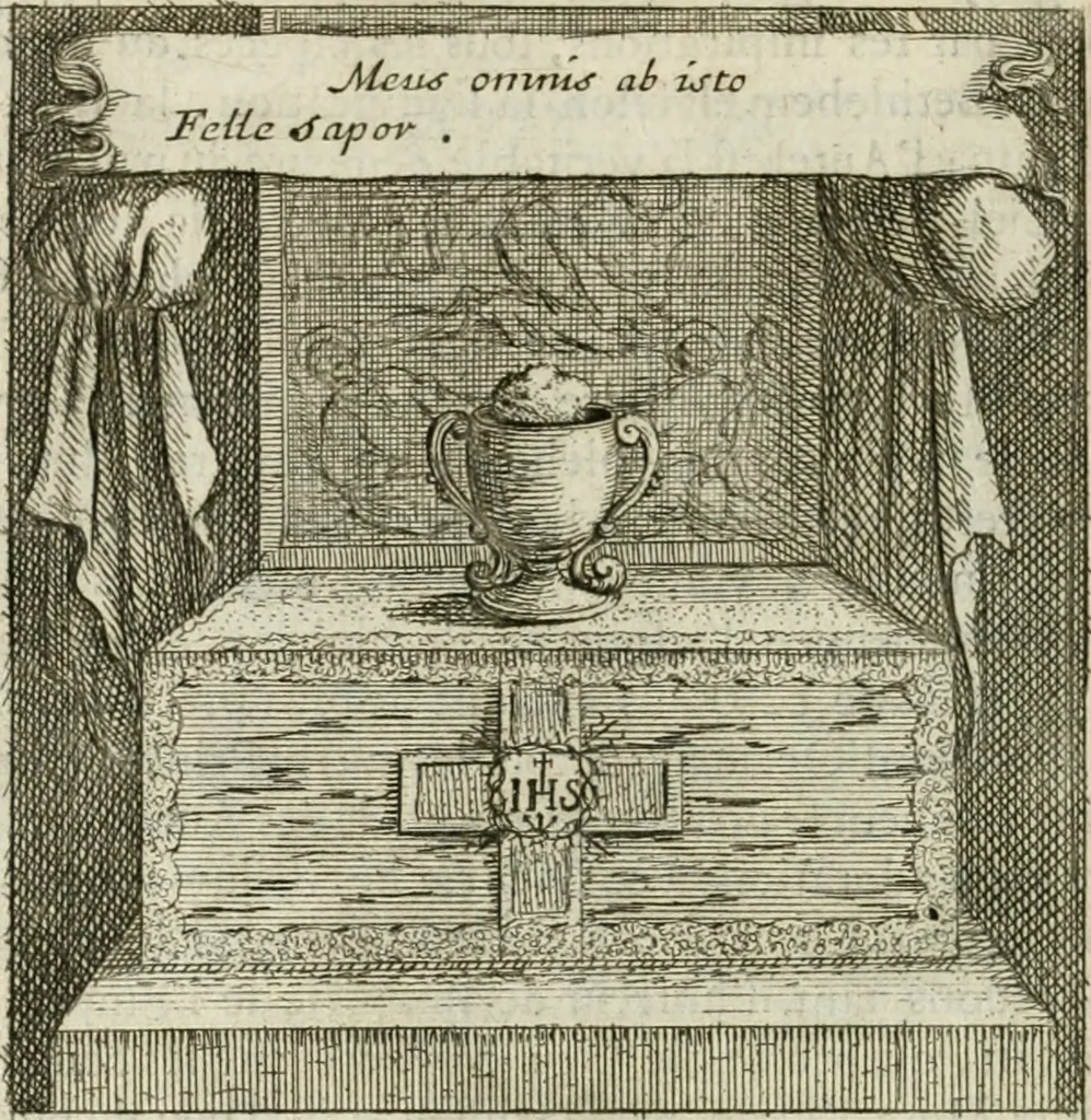 An illustration from Emblemes sacrez sur le tres-saint et tres-adorable sacrement de l'eucharistie, 1667, leaf 37