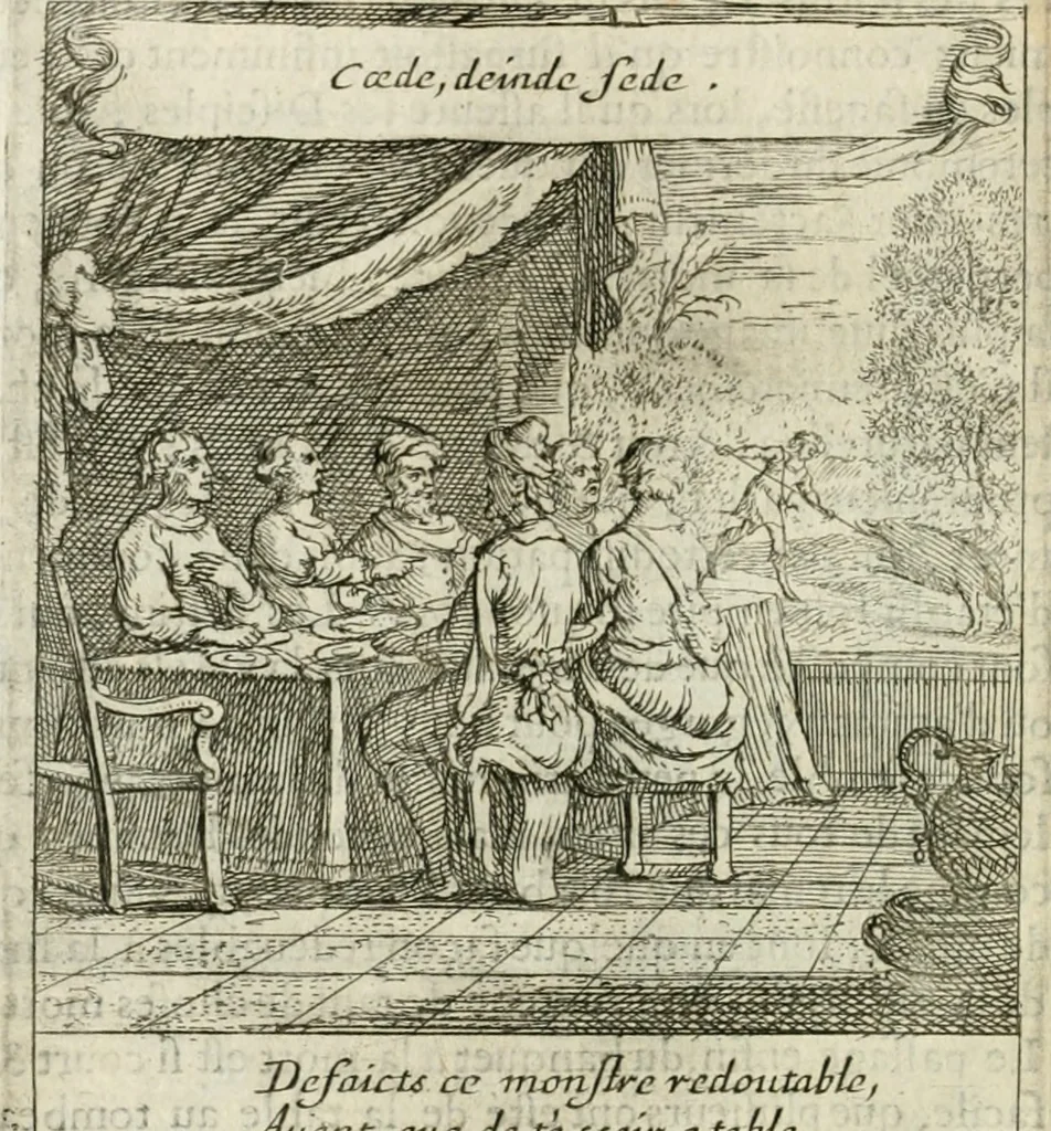 An illustration from Emblemes sacrez sur le tres-saint et tres-adorable sacrement de l'eucharistie, 1667, leaf 51