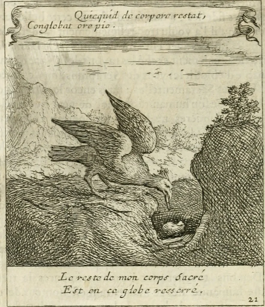 An illustration from Emblemes sacrez sur le tres-saint et tres-adorable sacrement de l'eucharistie, 1667, leaf 59