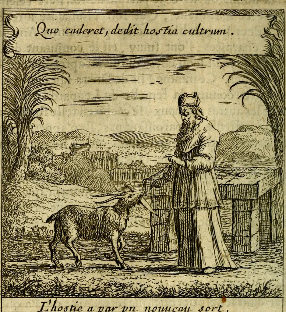 An illustration from Emblemes sacrez svr le tres-saint et tresadorable sacrement de l'evcharistie, 1667, leaf 117
