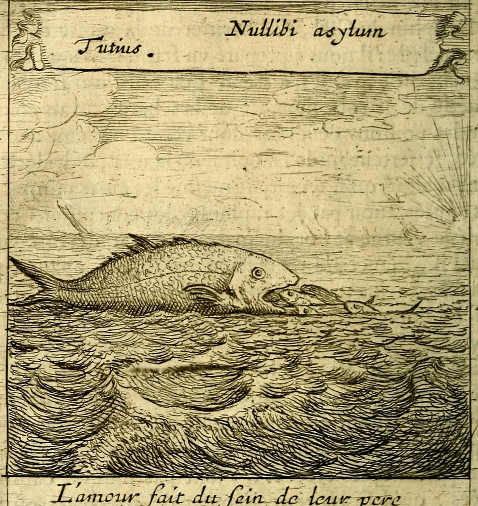 An illustration from Emblemes sacrez svr le tres-saint et tresadorable sacrement de l'evcharistie, 1667, leaf 143