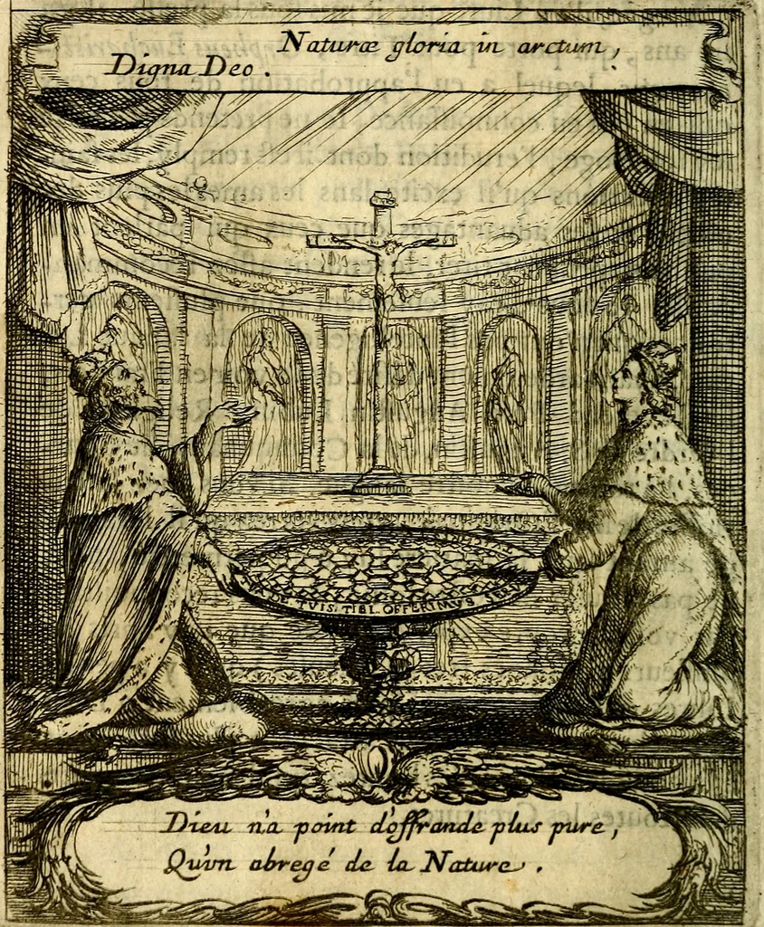 An illustration from Emblemes sacrez svr le tres-saint et tresadorable sacrement de l'evcharistie, 1667, leaf 15