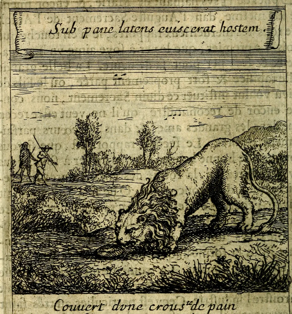 An illustration from Emblemes sacrez svr le tres-saint et tresadorable sacrement de l'evcharistie, 1667, leaf 175