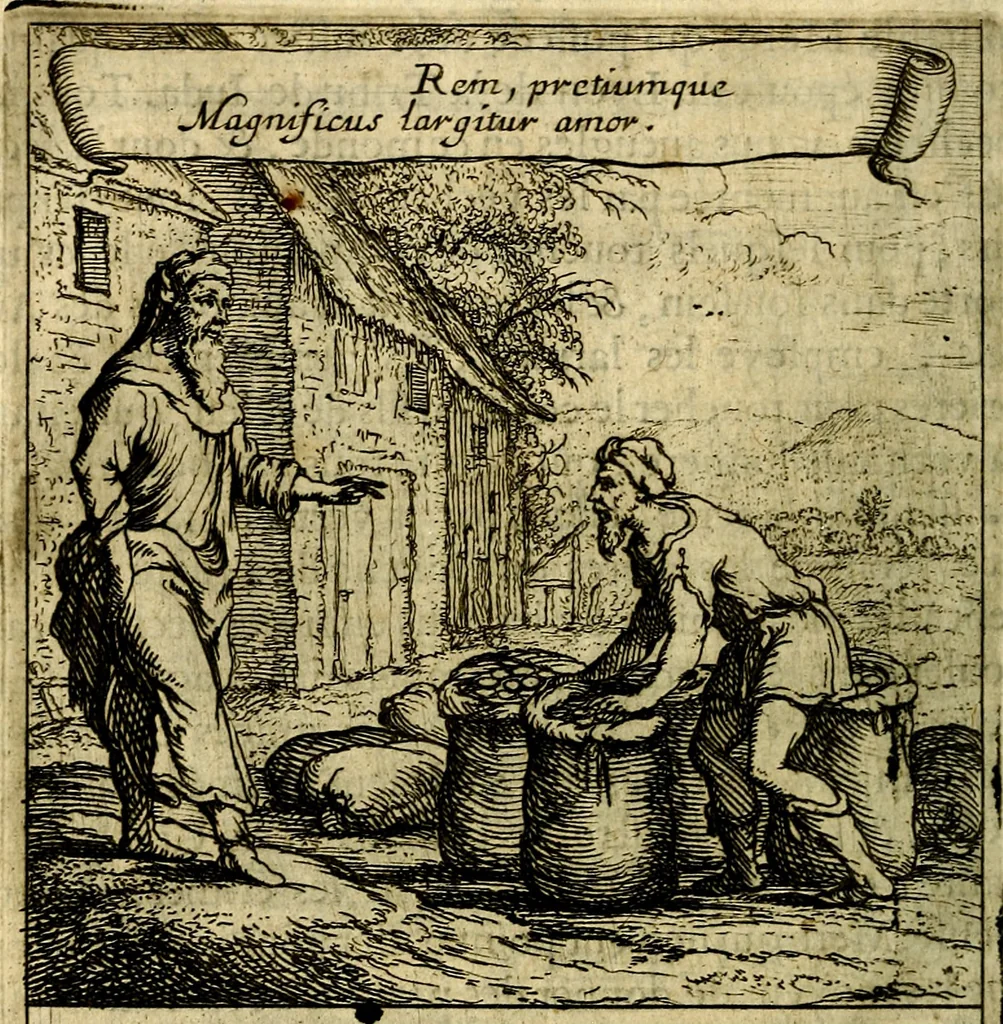 An illustration from Emblemes sacrez svr le tres-saint et tresadorable sacrement de l'evcharistie, 1667, leaf 31
