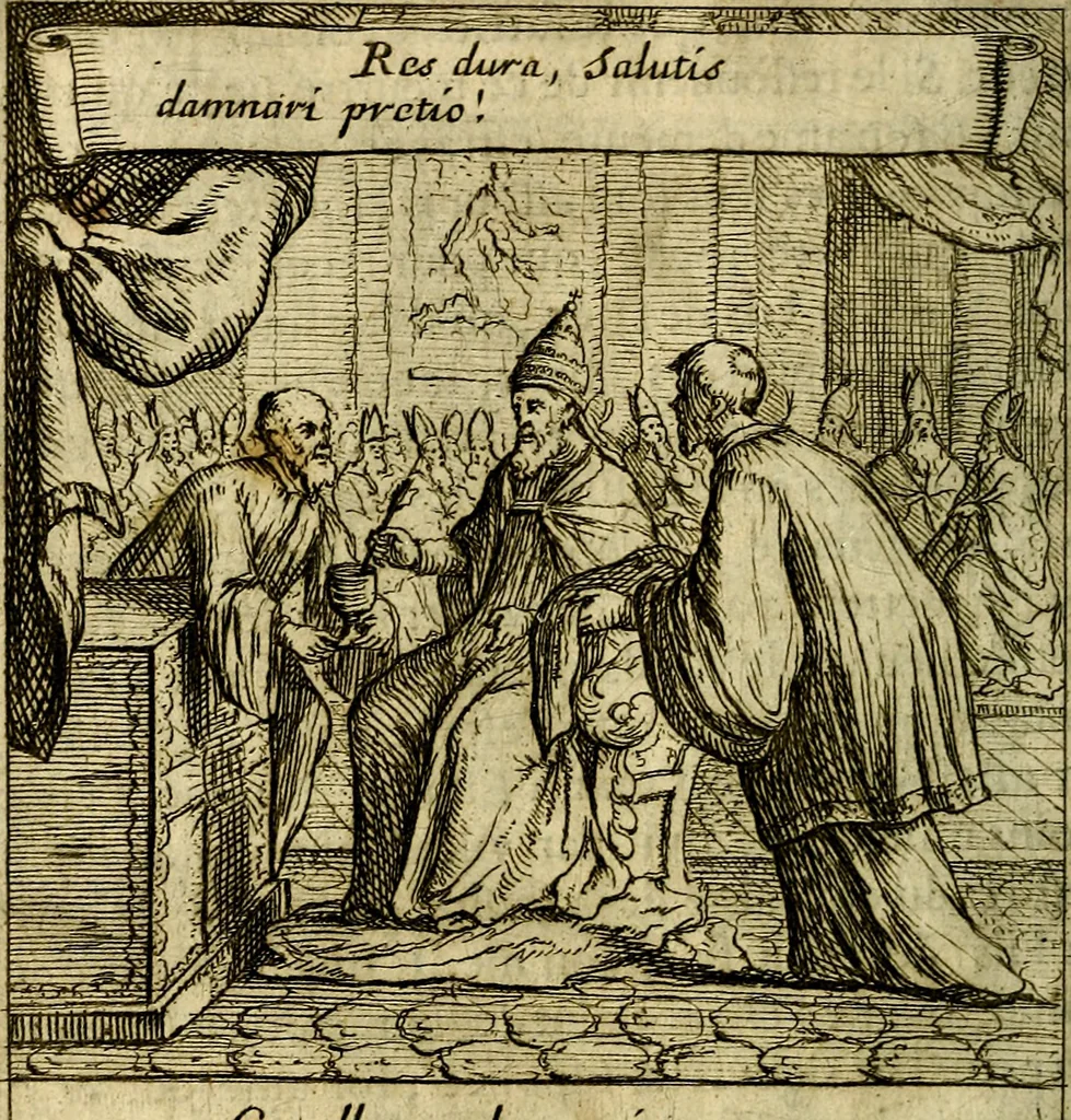 An illustration from Emblemes sacrez svr le tres-saint et tresadorable sacrement de l'evcharistie, 1667, leaf 35