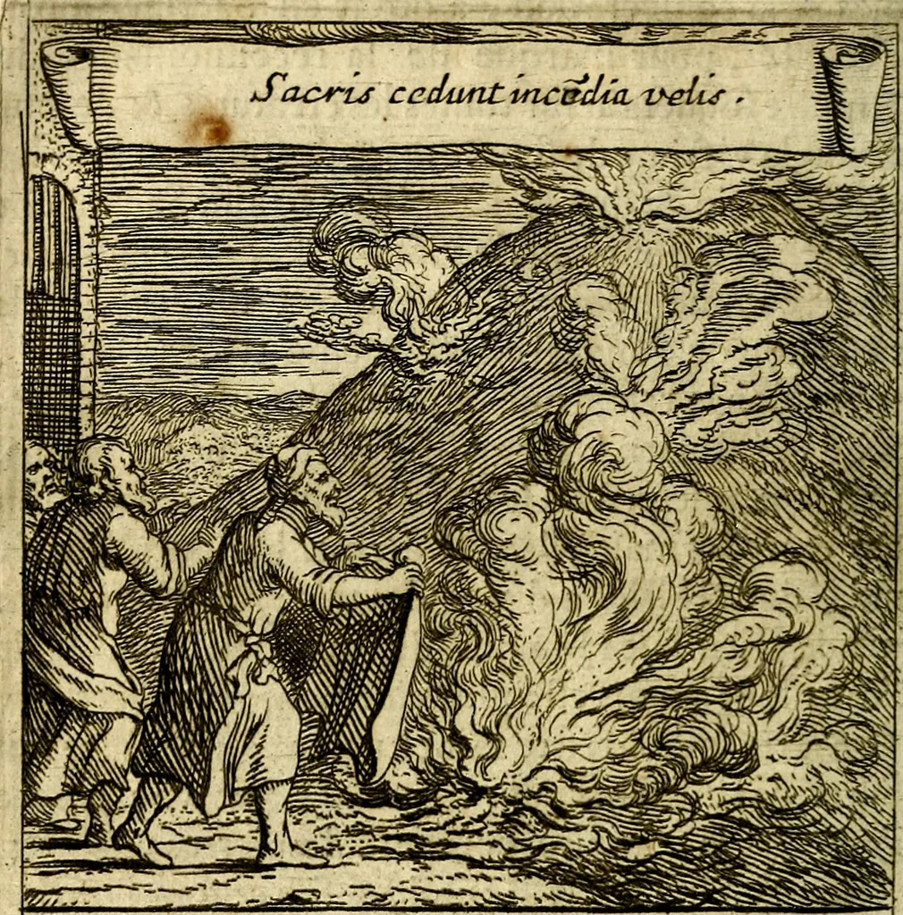 An illustration from Emblemes sacrez svr le tres-saint et tresadorable sacrement de l'evcharistie, 1667, leaf 43