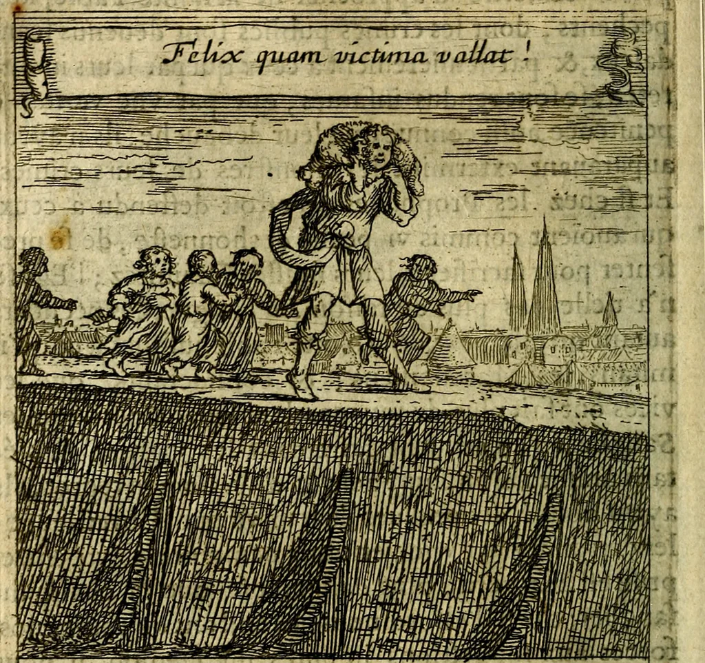 An illustration from Emblemes sacrez svr le tres-saint et tresadorable sacrement de l'evcharistie, 1667, leaf 55