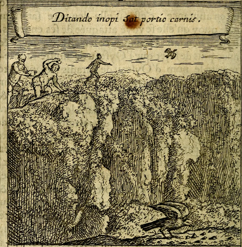 An illustration from Emblemes sacrez svr le tres-saint et tresadorable sacrement de l'evcharistie, 1667, leaf 65
