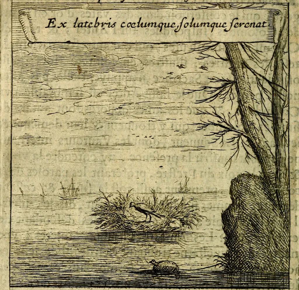 An illustration from Emblemes sacrez svr le tres-saint et tresadorable sacrement de l'evcharistie, 1667, leaf 75