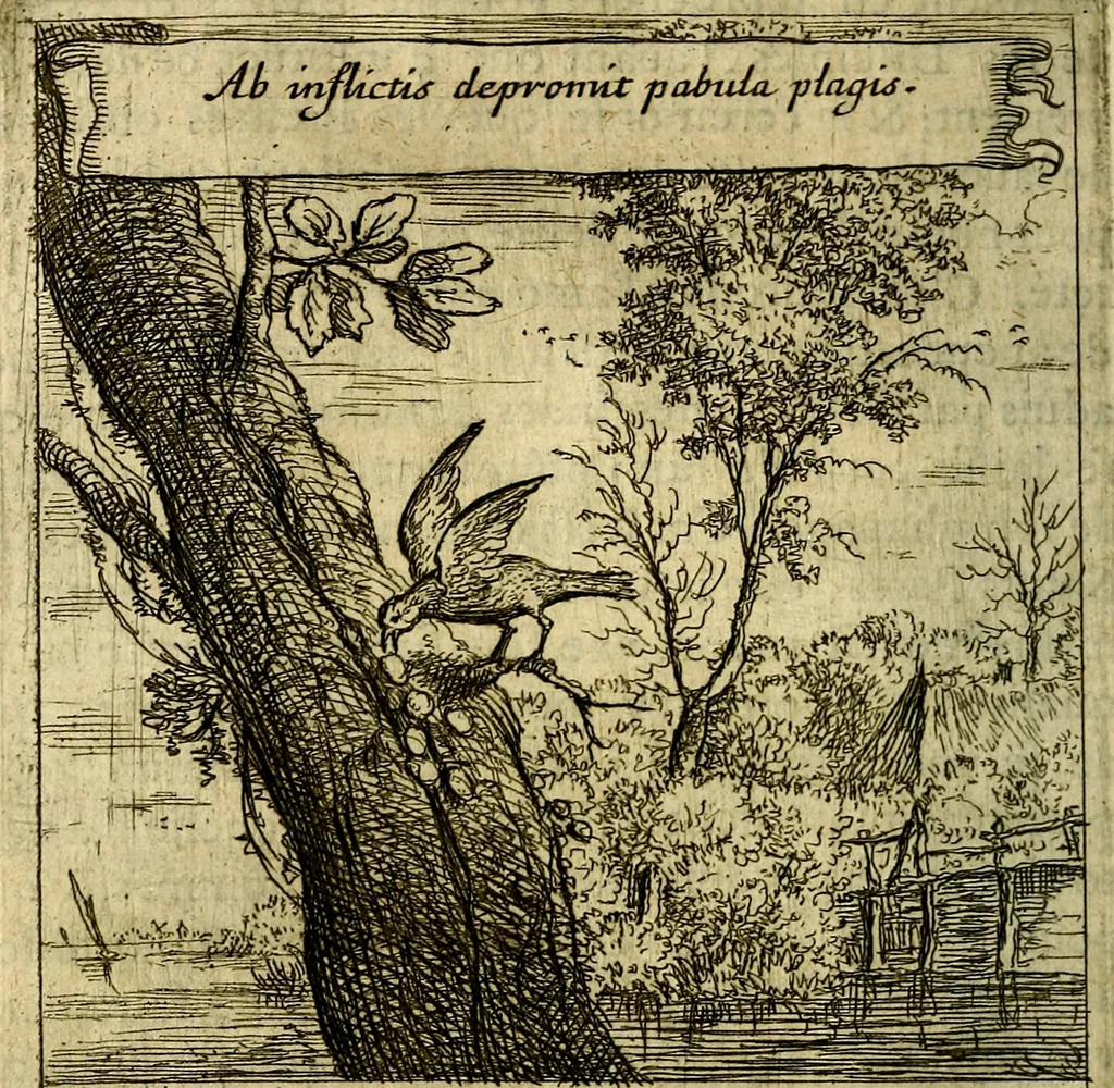 An illustration from Emblemes sacrez svr le tres-saint et tresadorable sacrement de l'evcharistie, 1667, leaf 83