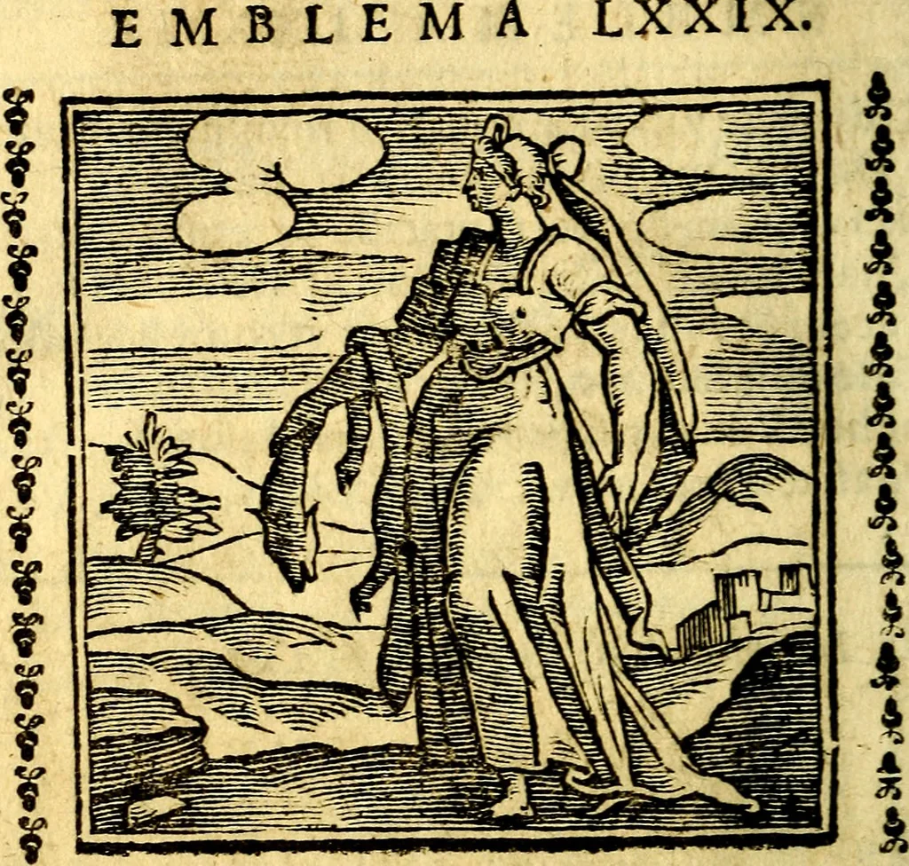 An illustration from Emblemi. Dal latino nel vulgare italiano ridotti, contenenti il fiore et la sostanza de' più scelti scrittori & delle più celebri discipline dell'vniuerso, ripieni di ottimi consigli & saluteuoli documenti, per l'vso ciuile et morale della vita humana, 1626, leaf 123